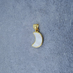 Moon Gold White Copper Charm For Women