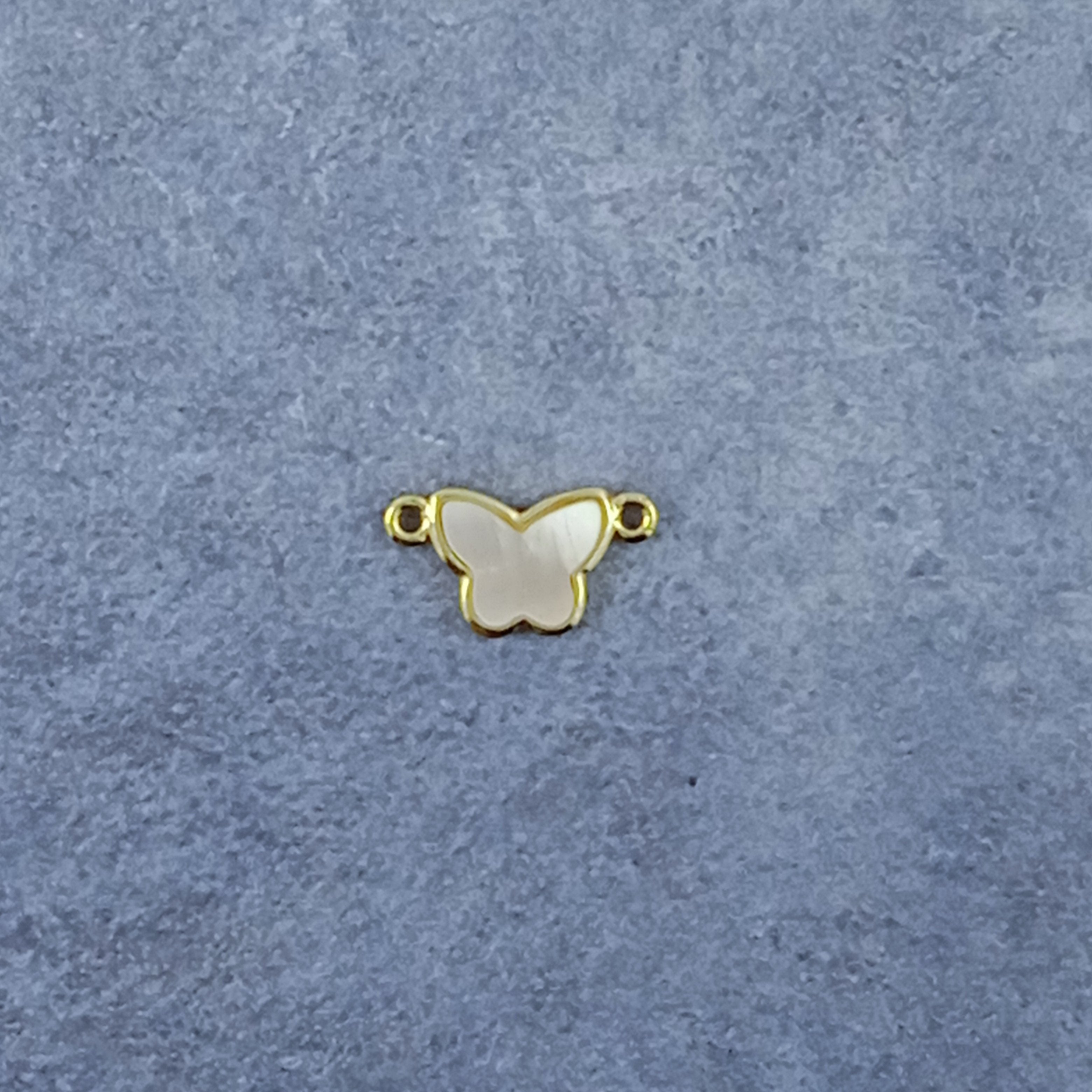 Butterfly Gold White Copper Charm For Women