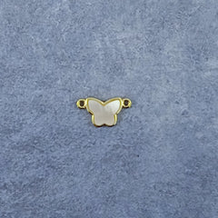 Butterfly Gold White Copper Charm For Women