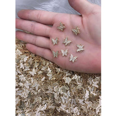 Butterfly Tiny Gold Zircon Copper Charm For Women