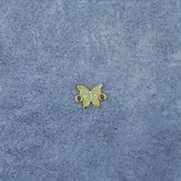 Butterfly Tiny Gold Zircon Copper Charm For Women