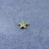 Star Gold Zircon Copper Charm For Women