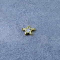 Star Gold Zircon Copper Charm For Women