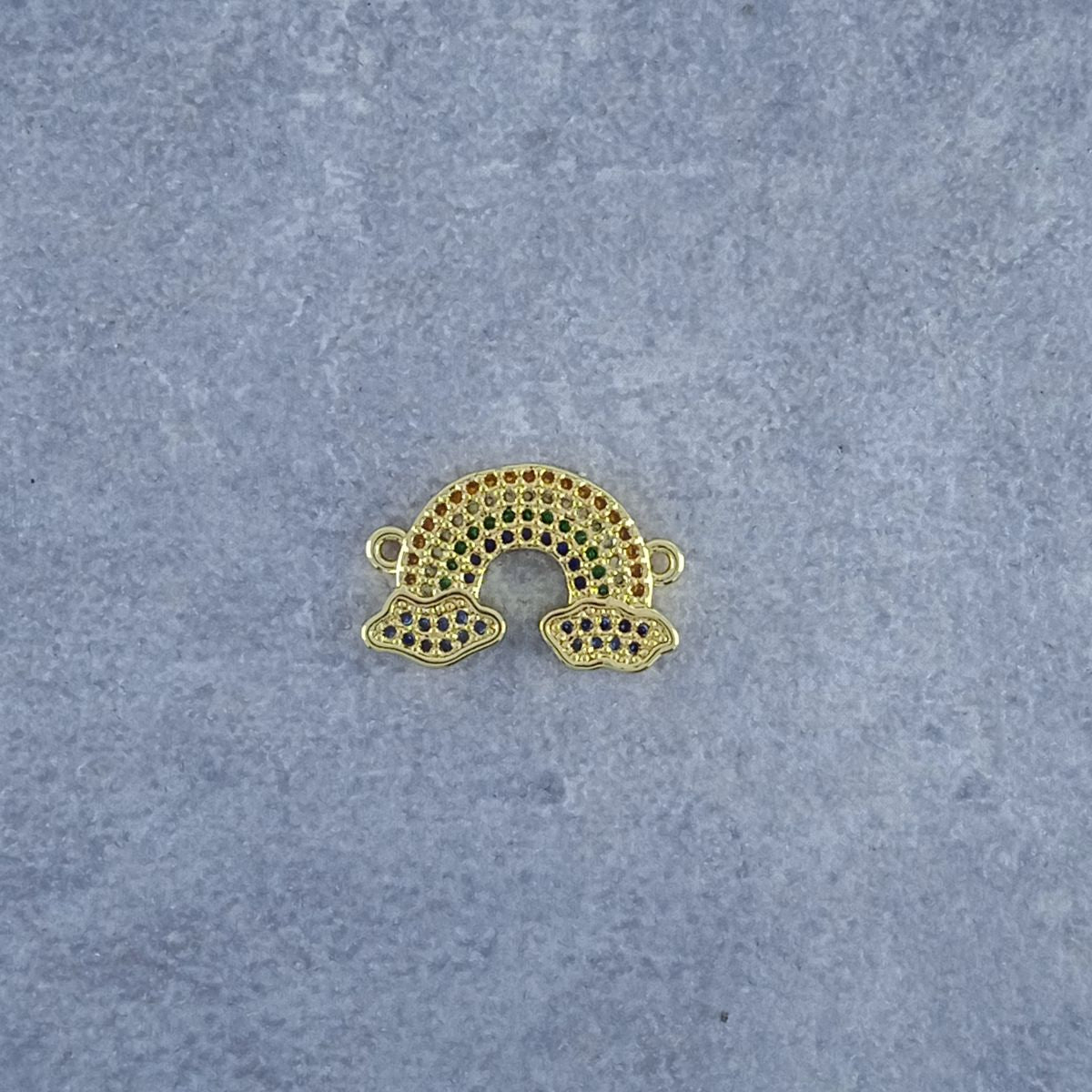 Rainbow Gold Zircon Copper Charm For Women