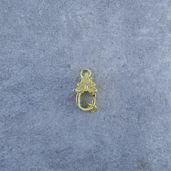 Flower Lobster Gold Zircon Copper Charm For Women