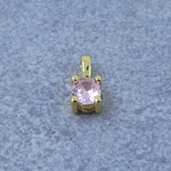 Solitaire Gold Pink Copper Charm For Women