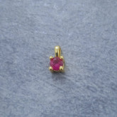 Solitaire Gold Maroon Red Copper Charm For Women