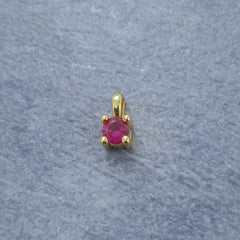Solitaire Gold Maroon Red Copper Charm For Women