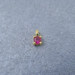 Solitaire Gold Maroon Red Copper Charm For Women