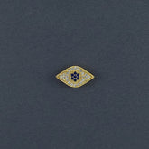 Oval Evil Eye Gold Zircon Copper Charm For Women