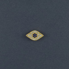 Oval Evil Eye Gold Zircon Copper Charm For Women