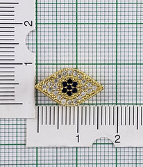 Oval Evil Eye Gold Zircon Copper Charm For Women