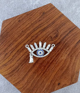 Drop Evil Eye Eyelash Silver Zircon Copper Charm For Women