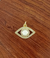 Oval-Evil-Eye-Gold-Zircon-Copper-Charm-For-Women-Girl