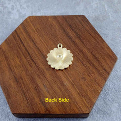 Daisy Flower Brass White Gold Enamel Pendant Center Pcs For Women