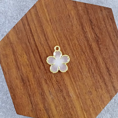 Flower Brass Pink Gold Pendant Centre Pcs For Women