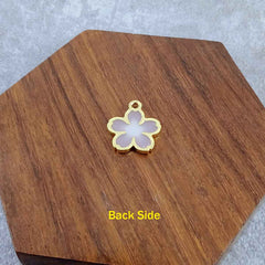 Flower Brass Pink Gold Pendant Centre Pcs For Women