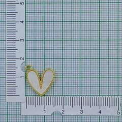 Heart Brass White Gold Pendant Centre Pcs For Women