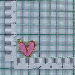 Heart Brass Pink Gold Pendant Centre Pcs For Women