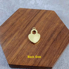 Heart Lock Brass Pink Gold Pendant Centre Pcs For Women