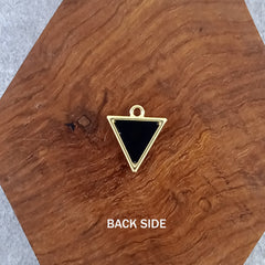 Triangle Evil Eye Black Gold Pendant Chain For Women