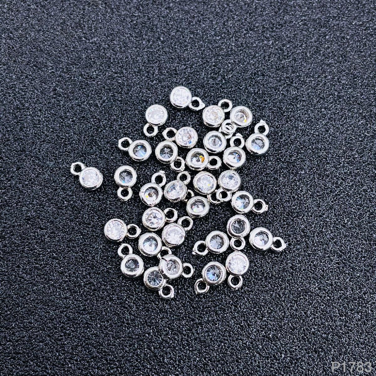 Copper Cubic Zirconia Silver Charm Accessories