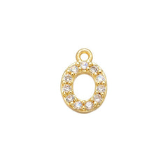 Alphabets Initial Letter American Diamonds Gold Copper Necklace Pendant Chain For Women