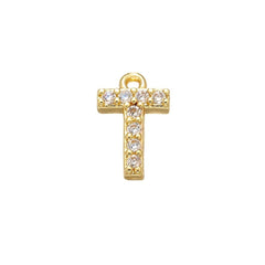 Small Initial Alphabets B Letter Ad American Diamond Gold Pendant For Women