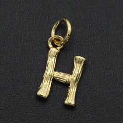 Initial Letter Alphabet Gold Pendant Charm For Women