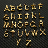 Initial Letter Alphabet Gold Pendant Charm For Women