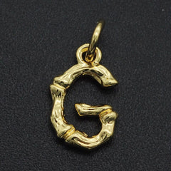 Initial Letter Alphabet Gold Pendant Charm For Women