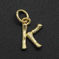 Initial Letter Alphabet Gold Pendant Charm For Women