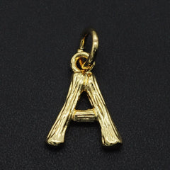 Initial Letter Alphabet Gold Pendant Charm For Women