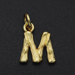 Initial Letter Alphabet Gold Pendant Charm For Women
