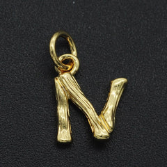 Initial Letter Alphabet Gold Pendant Charm For Women