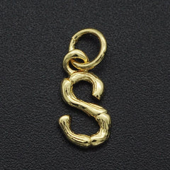 Initial Letter Alphabet Gold Pendant Charm For Women