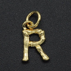 Initial Letter Alphabet Gold Pendant Charm For Women