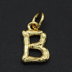 Initial Letter Alphabet Gold Pendant Charm For Women