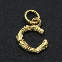Initial Letter Alphabet Gold Pendant Charm For Women