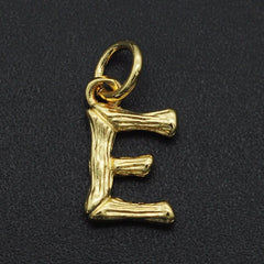 Initial Letter Alphabet Gold Pendant Charm For Women