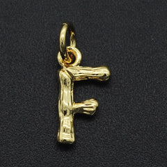 Initial Letter Alphabet Gold Pendant Charm For Women