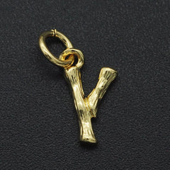 Initial Letter Alphabet Gold Pendant Charm For Women