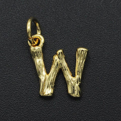 Initial Letter Alphabet Gold Pendant Charm For Women