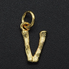 Initial Letter Alphabet Gold Pendant Charm For Women