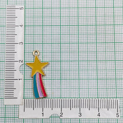 Brass Blue Pink Yellow Gold Star Of David Accessories Pendant Charm For Women Girls