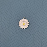 Brass With Enamel White Yellow Gold Flower Pendant Combo Pack Of 6 For Women