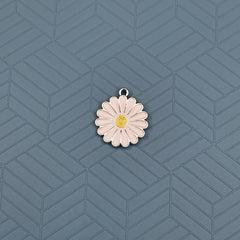 Brass With Enamel White Yellow Gold Flower Pendant Combo Pack Of 6 For Women