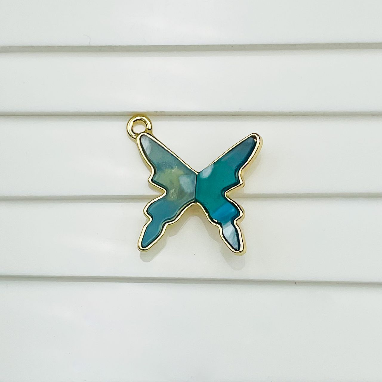 Brass Green Gold Butterfly Accessories Charm For Women Girls