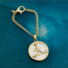 Copper Star Cubic Zirconia Gold Letter Watch Charm Women