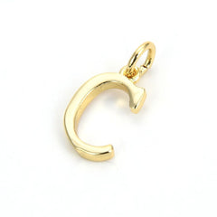 Initial Letter Alphabets Gold Copper Pendant Charm Women